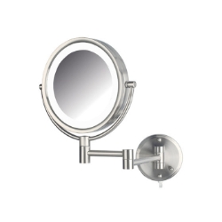 LED Lighted Wall Mirror Nickel