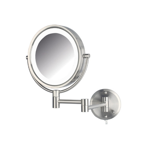 LED Lighted Wall Mirror Nickel