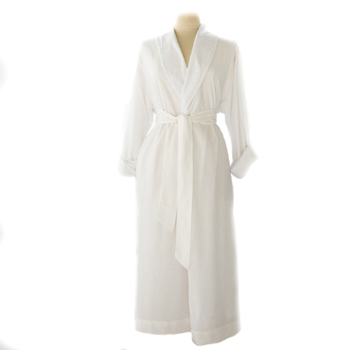 White Seersucker Robe