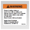 Koala Warning Label for Classic High Chair - Model 745