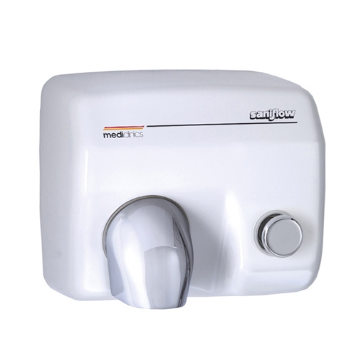 Saniflow® E88 Hand Dryer - Push Button - White Porcelain
