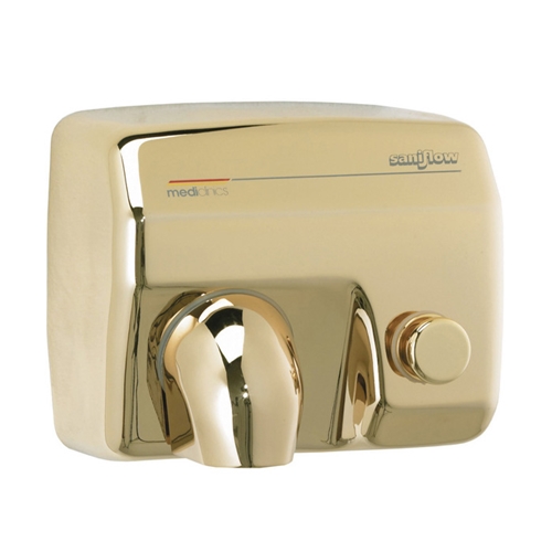 Saniflow® E88O Hand Dryer - Push Button - Golden