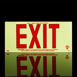 Jalite UL619 Photoluminescent EXIT Sign Red Lettering 