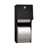 American Specialties 0030-41 Matte Black Twin Toilet Tissue Dispenser