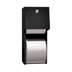 American Specialties 0030-41 Matte Black Twin Toilet Tissue Dispenser