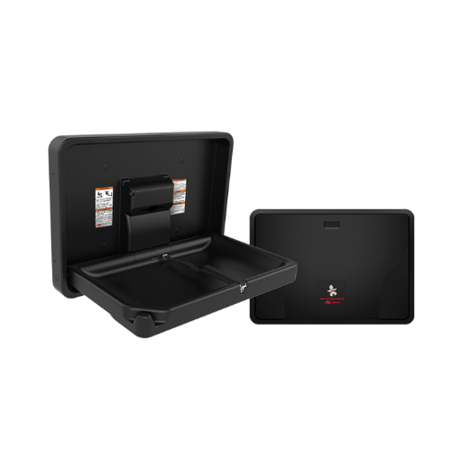 ASI&reg; 9014-41 Matte Black Horizontal Surface Mounted Baby Changing Station