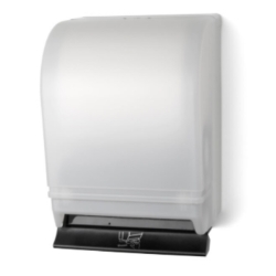 Palmer Fixture TD0216-03 White Translucent Push Bar Towel Dispenser with Auto-Transfer